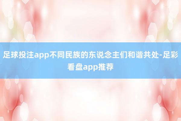 足球投注app不同民族的东说念主们和谐共处-足彩看盘app推荐