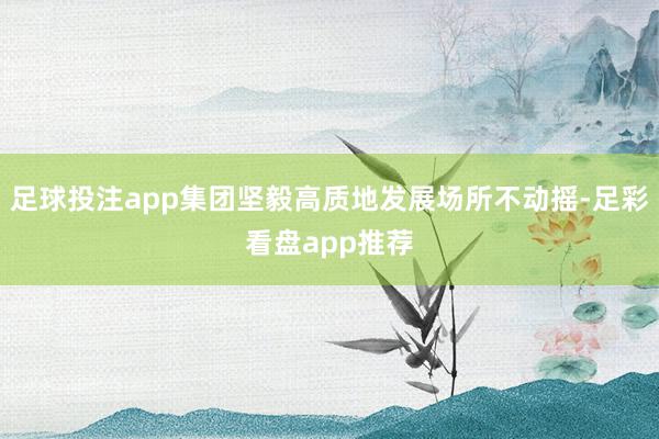 足球投注app集团坚毅高质地发展场所不动摇-足彩看盘app推荐