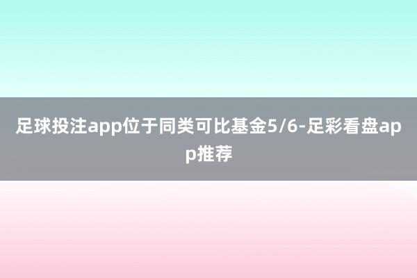 足球投注app位于同类可比基金5/6-足彩看盘app推荐