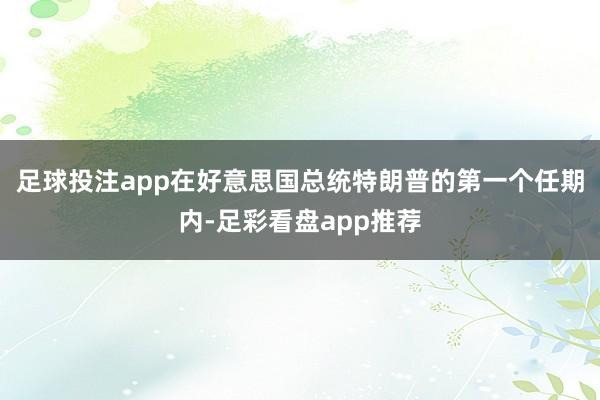 足球投注app在好意思国总统特朗普的第一个任期内-足彩看盘app推荐