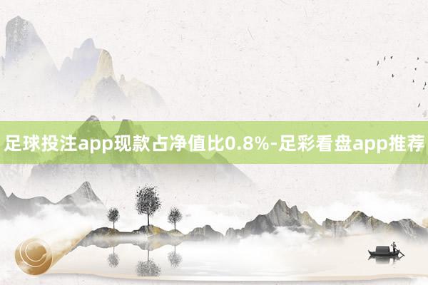 足球投注app现款占净值比0.8%-足彩看盘app推荐