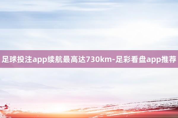 足球投注app续航最高达730km-足彩看盘app推荐