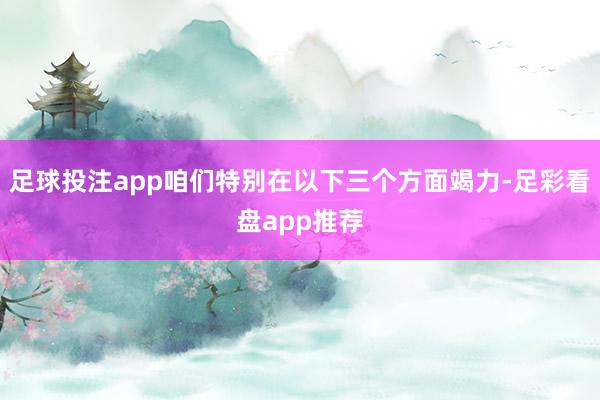 足球投注app咱们特别在以下三个方面竭力-足彩看盘app推荐