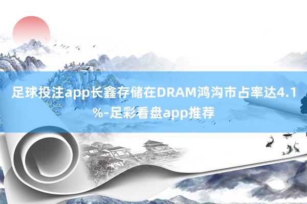 足球投注app长鑫存储在DRAM鸿沟市占率达4.1%-足彩看盘app推荐