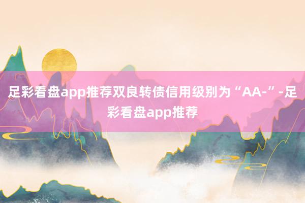 足彩看盘app推荐双良转债信用级别为“AA-”-足彩看盘app推荐