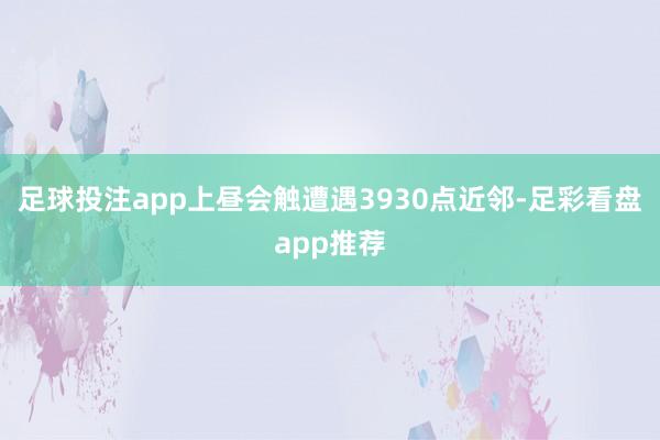 足球投注app上昼会触遭遇3930点近邻-足彩看盘app推荐