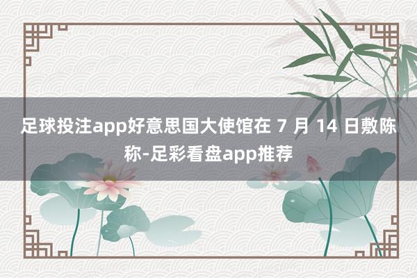 足球投注app好意思国大使馆在 7 月 14 日敷陈称-足彩看盘app推荐