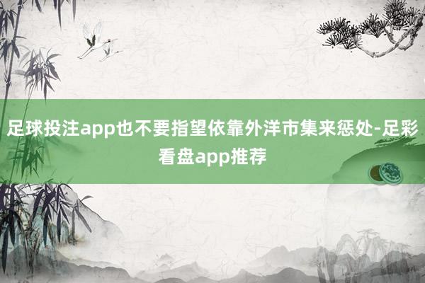 足球投注app也不要指望依靠外洋市集来惩处-足彩看盘app推荐