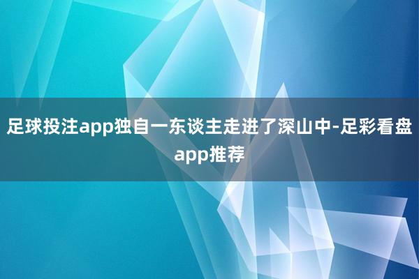 足球投注app独自一东谈主走进了深山中-足彩看盘app推荐